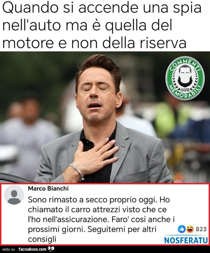 Quando resti a secco ma hai l'assicurazione
