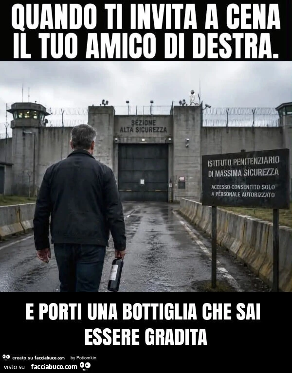 E porti una bottiglia che sai essere gradita