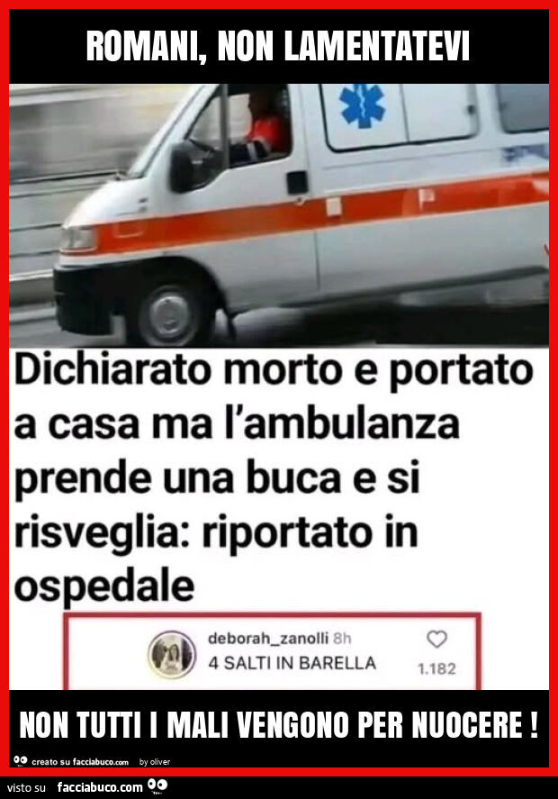 Romani, non lamentatevi non tutti i mali vengono per nuocere