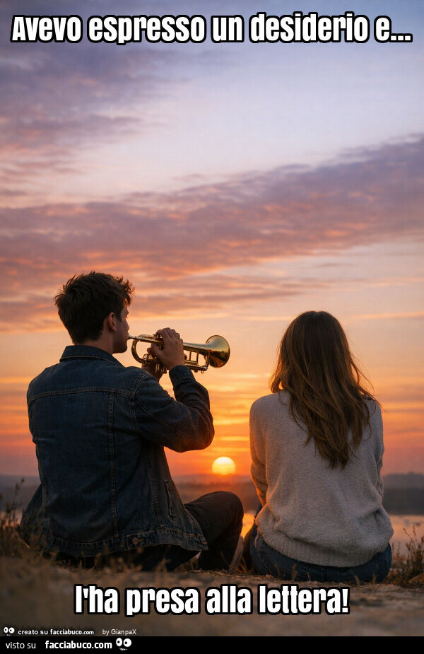 Avevo espresso un desiderio e&hellip; l'ha presa alla lettera
