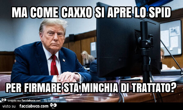 Ma come caxxo si apre lo spid per firmare sta minchia di trattato?