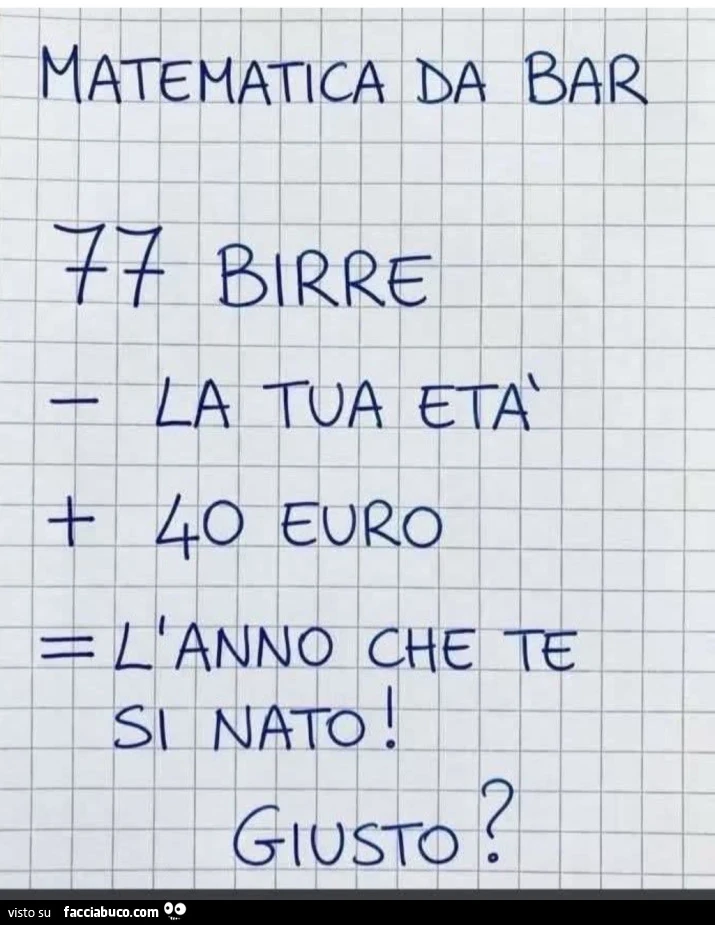Matematica da bar