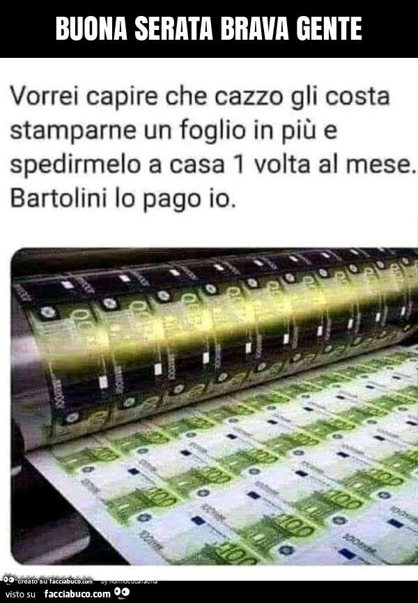 Buona serata brava gente