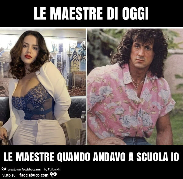 Le maestre di oggi le maestre quando andavo a scuola io