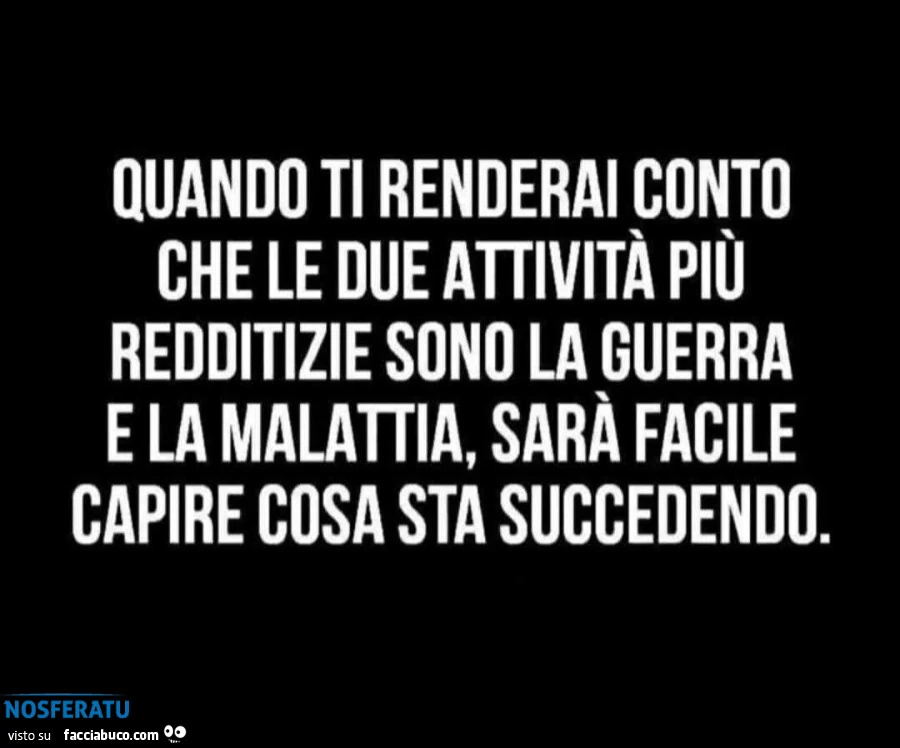 Quando ti renderai conto che