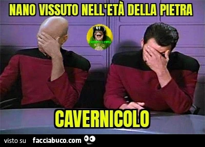 Nano vissuto nell'età della pietra cavernicolo