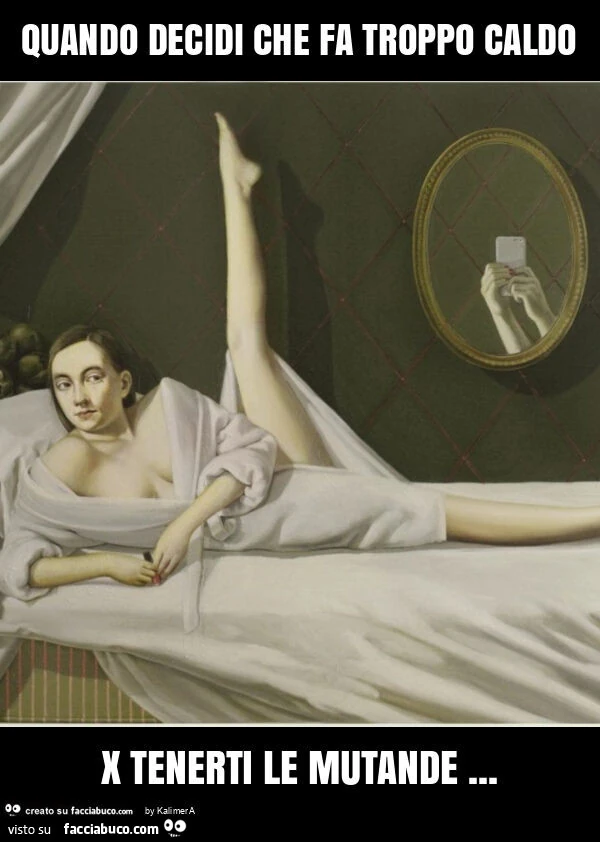 Quando decidi che fa troppo caldo x tenerti le mutande