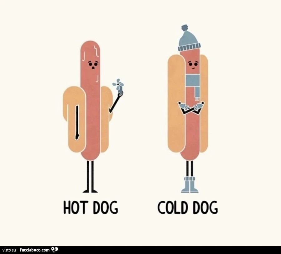 Hot dog. Cold dog