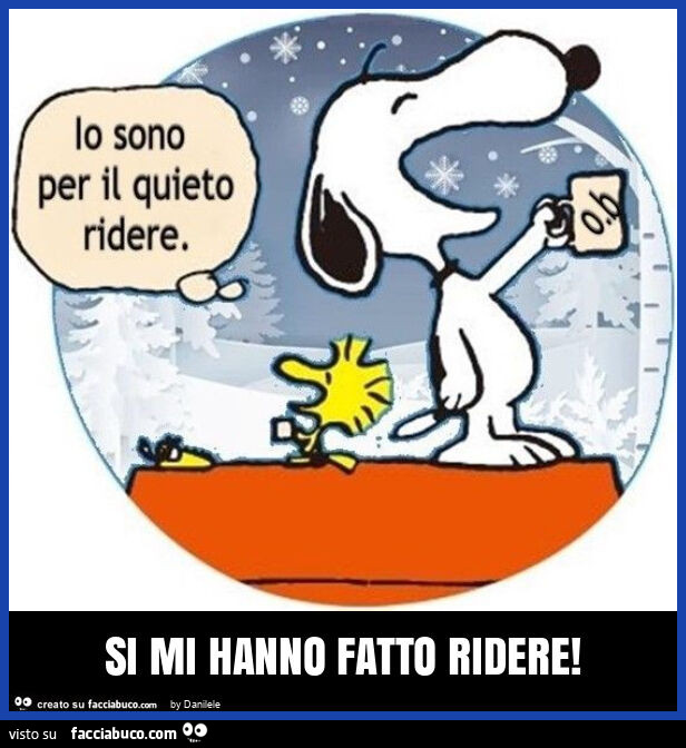 Si mi hanno fatto ridere