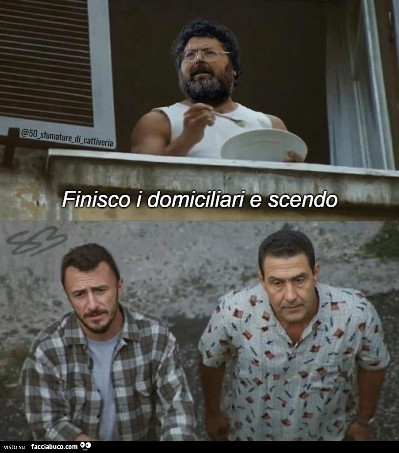Finisco i domiciliari e scendo