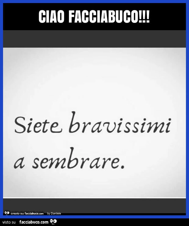 Ciao facciabuco