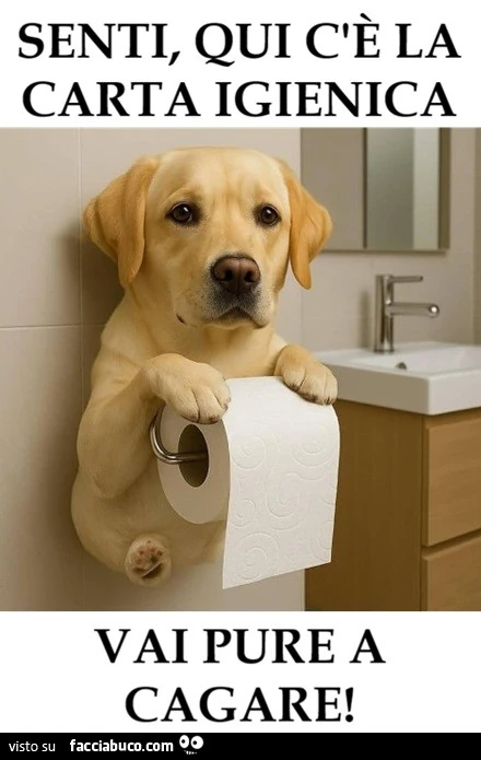 Portarotolo WC, andate a cagare
