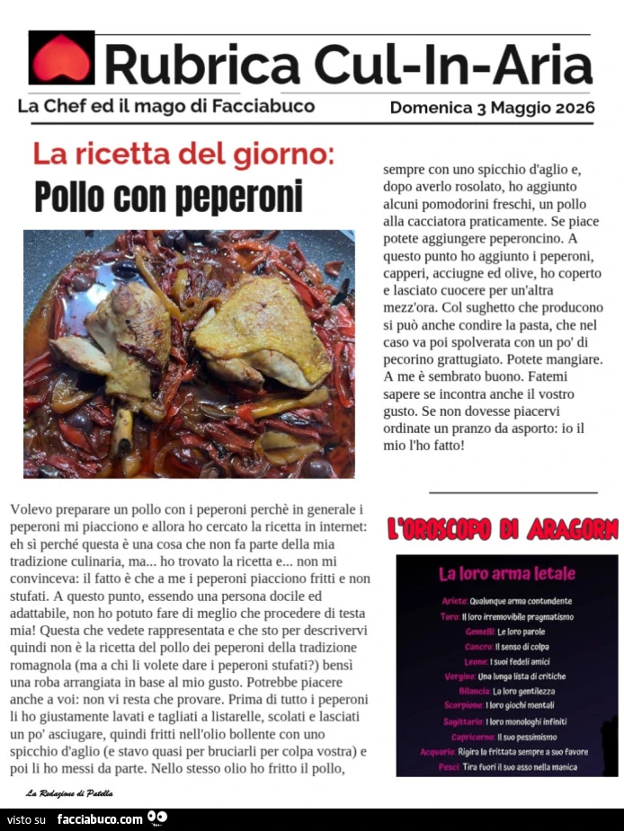 Pollo con peperoni