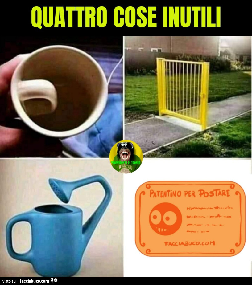 Quattro cose inutili. Patentino facciabuco