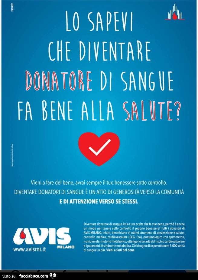 Lo sapevi che diventare donatore di sangue fa bene alla salute?
