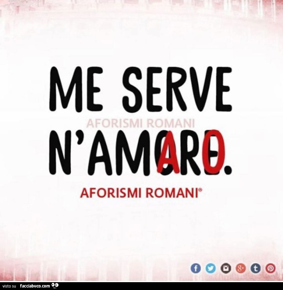 Me serve n'amaro