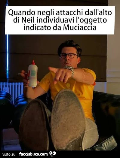 Quando negli attacchi dall'alto di Neil di Art Attack individuavi l'oggetto indicato da Mucciaccia